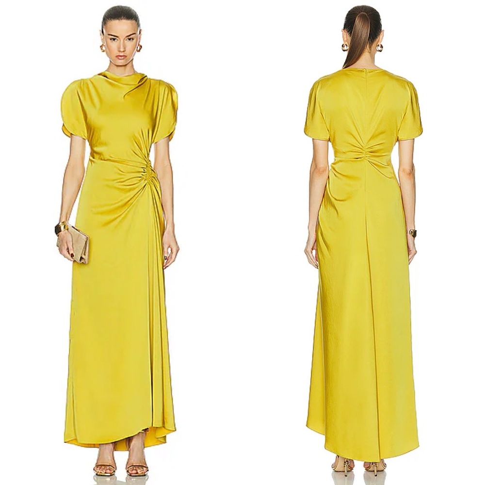 A.L.C. Yellow Draped Maxi Dress